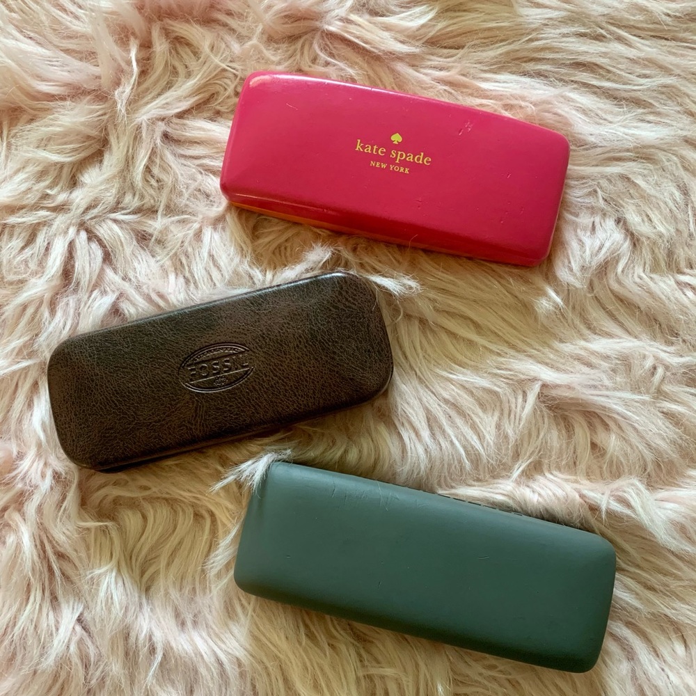 Set of 3 Eyeglasses Cases Liz Fossil Kate Spade